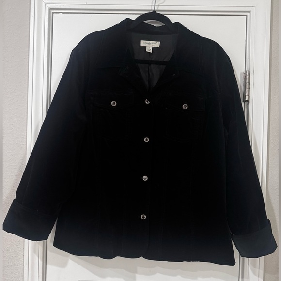 COLDWATER CREEK black velvet Shacket/Blazer
Size 2X - Picture 1 of 6